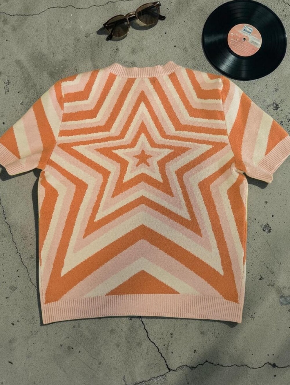 Star Sweater Top Forever 21 Short Sleeve Knit